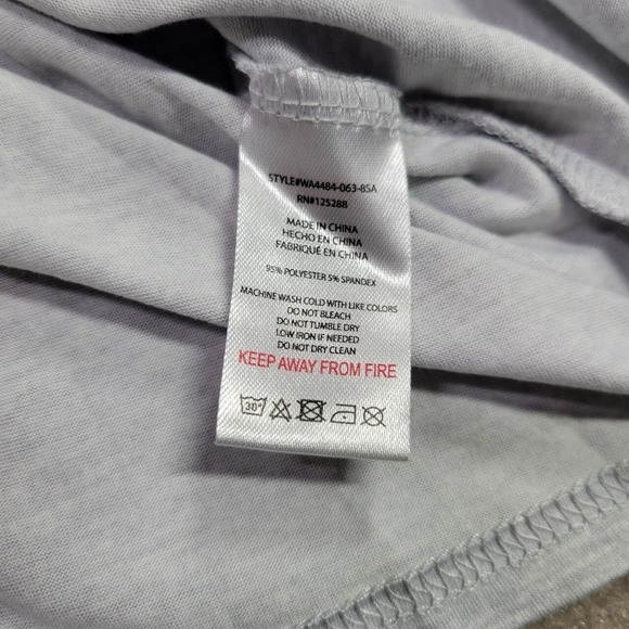 Life Is Good Pajama Top Womens Large Gray Button Front Short Sleeve Sleepwear - Picture 3 of 8